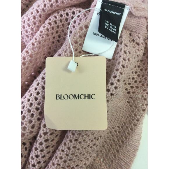 BLOOMCHIC 14-16 1X Plus Pink Heart Pattern Textured Swim Cover Up NWT B97 - Picture 8 of 9